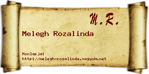 Melegh Rozalinda névjegykártya
